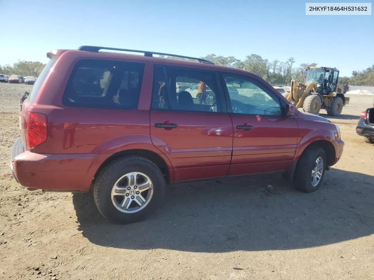 2004 Honda Pilot Ex VIN: 2HKYF18464H531632 Lot: 77081464