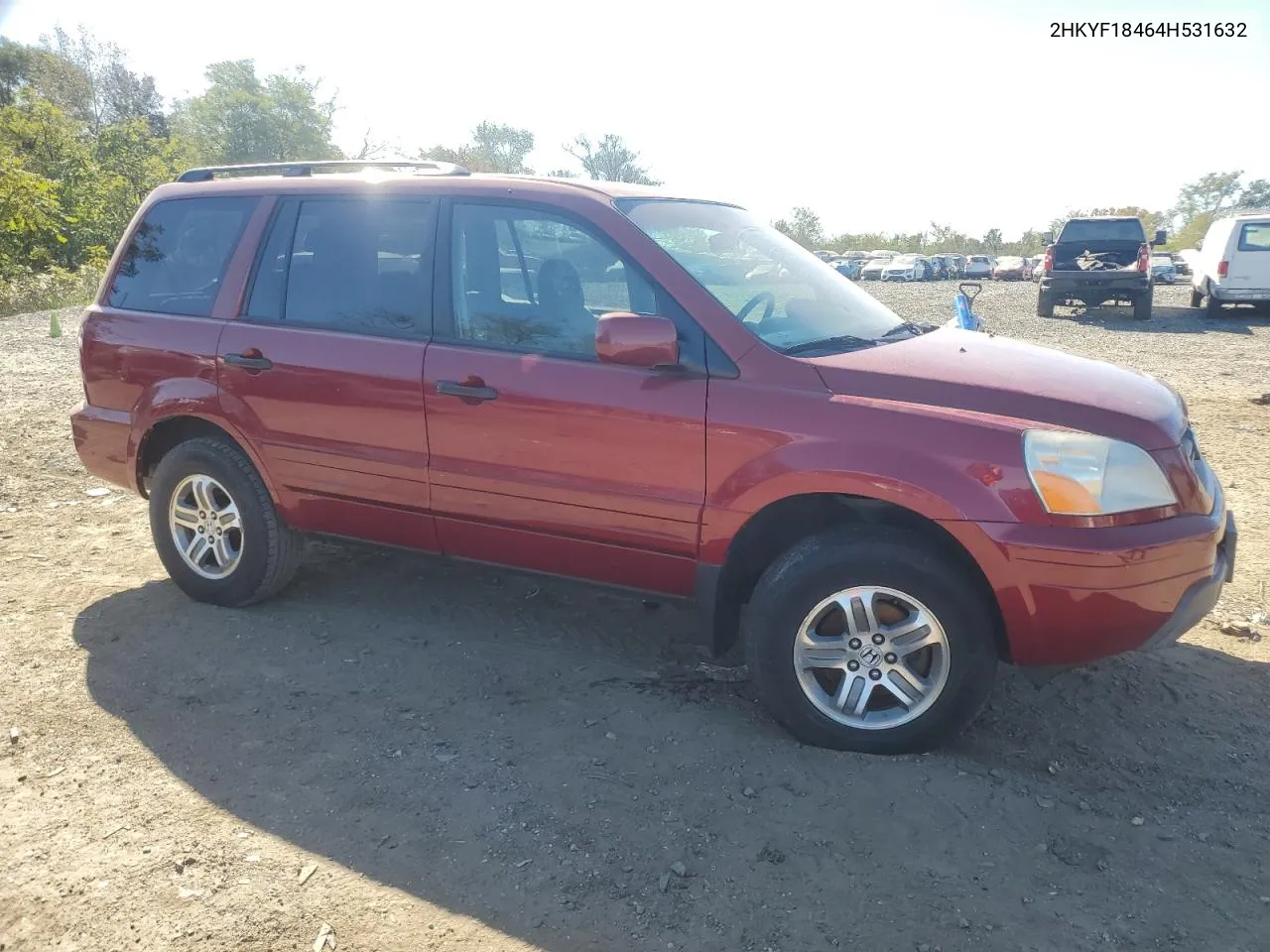 2004 Honda Pilot Ex VIN: 2HKYF18464H531632 Lot: 77081464