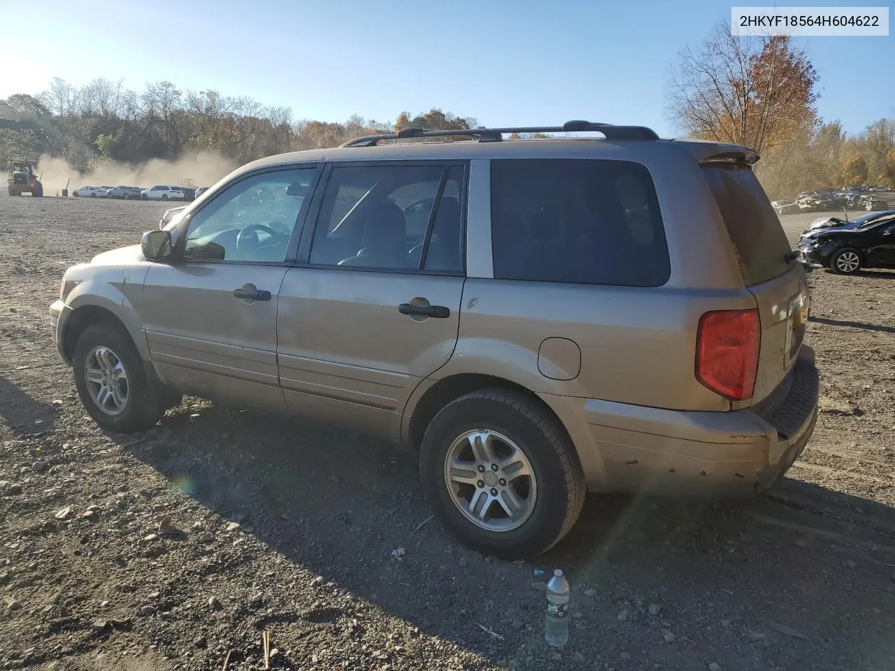 2004 Honda Pilot Exl VIN: 2HKYF18564H604622 Lot: 77142784