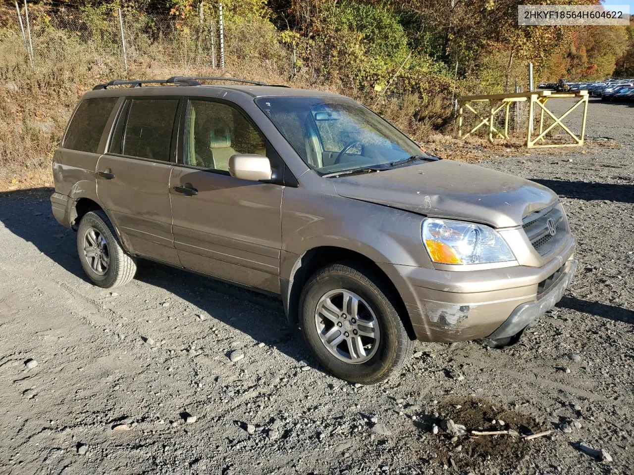 2004 Honda Pilot Exl VIN: 2HKYF18564H604622 Lot: 77142784