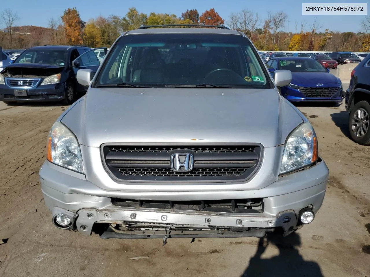 2004 Honda Pilot Exl VIN: 2HKYF18754H575972 Lot: 77149914