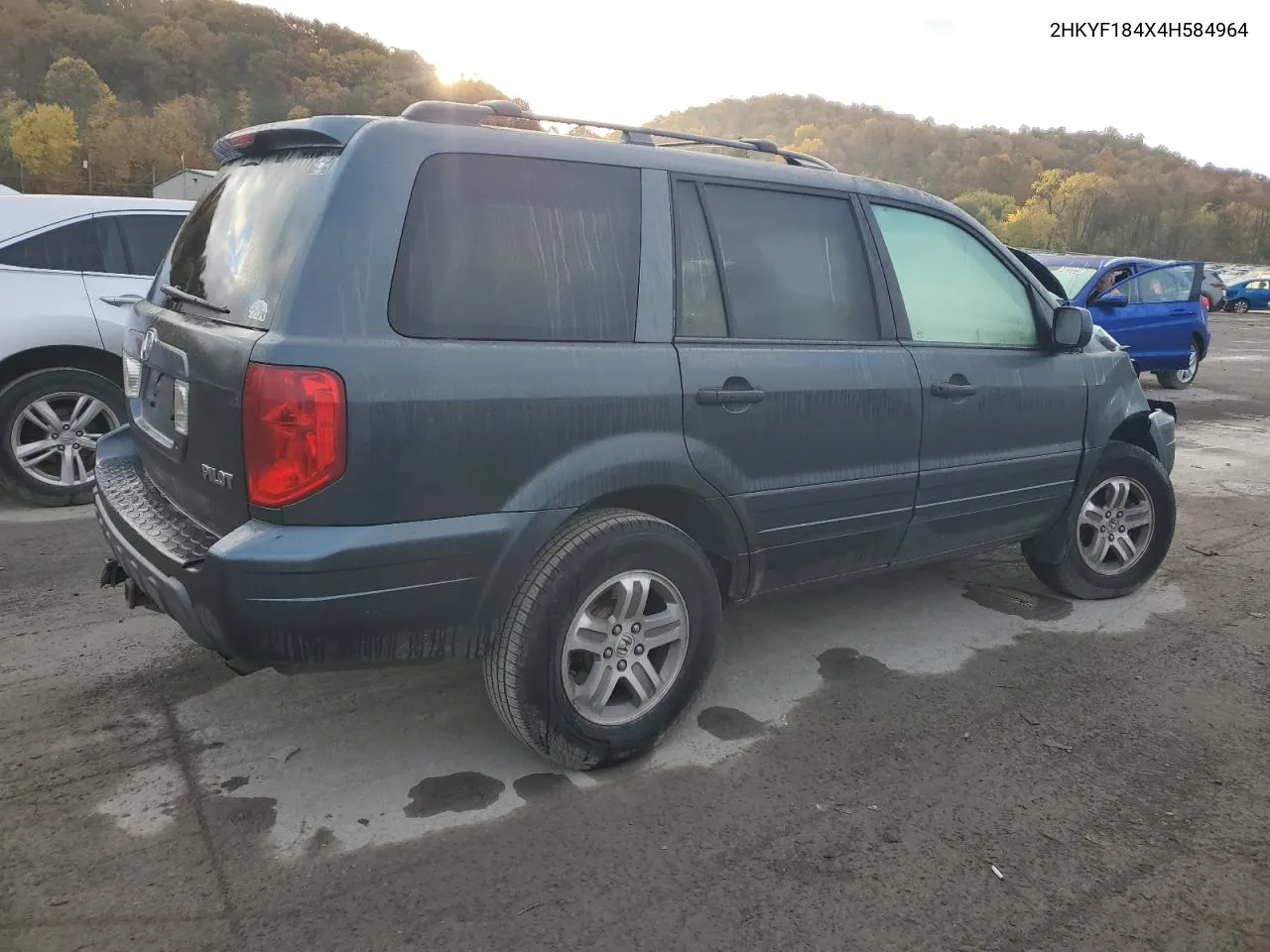 2004 Honda Pilot Ex VIN: 2HKYF184X4H584964 Lot: 77358694