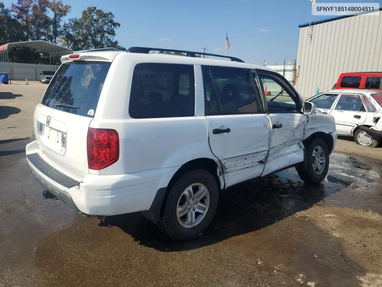 2004 Honda Pilot Exl VIN: 5FNYF18514B004511 Lot: 77618514