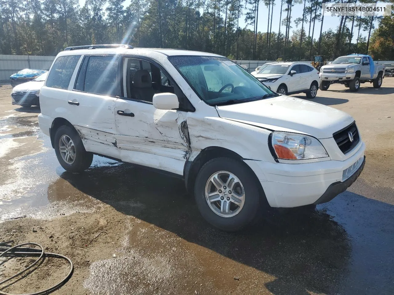 2004 Honda Pilot Exl VIN: 5FNYF18514B004511 Lot: 77618514