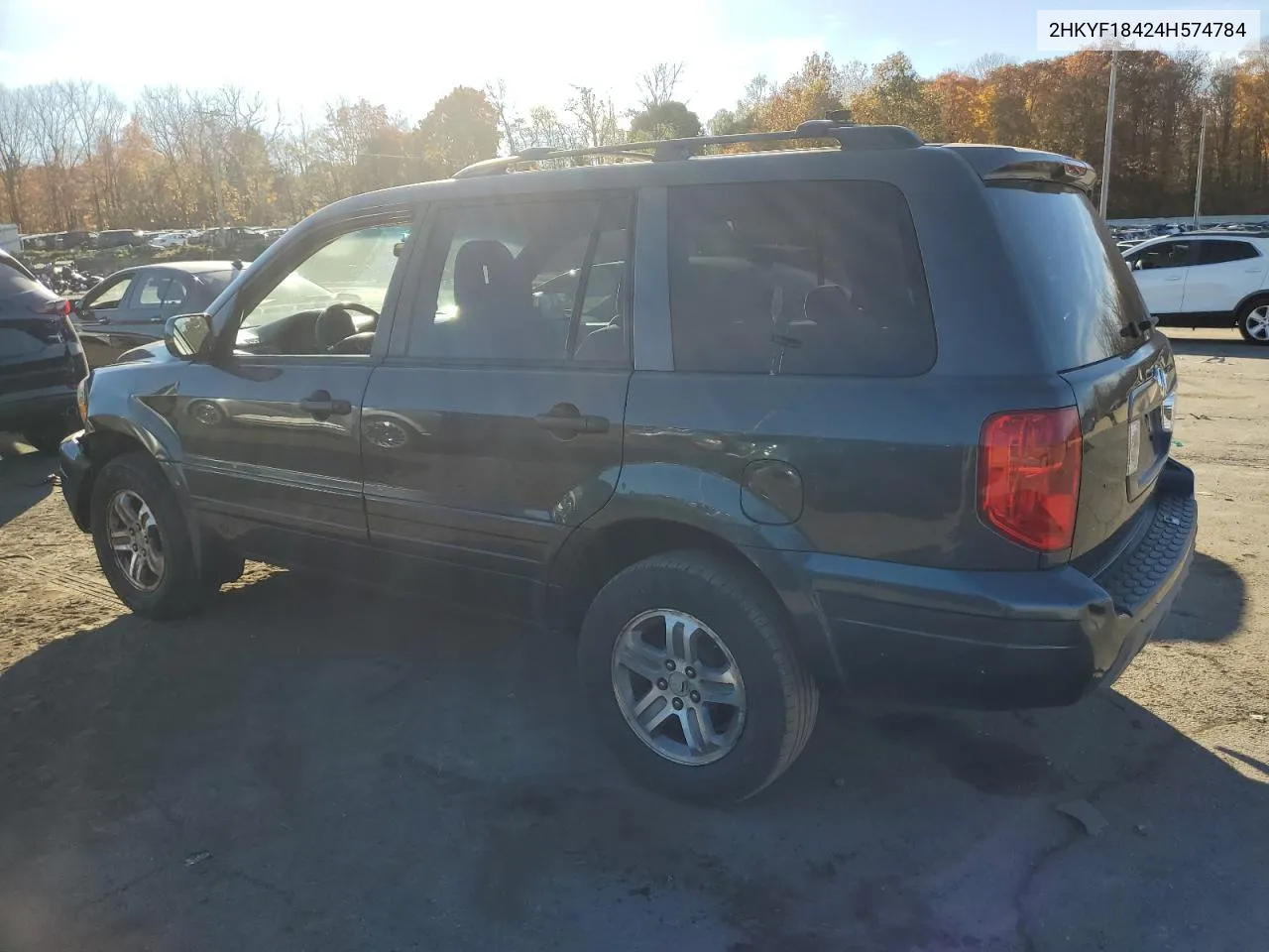 2004 Honda Pilot Ex VIN: 2HKYF18424H574784 Lot: 77736614