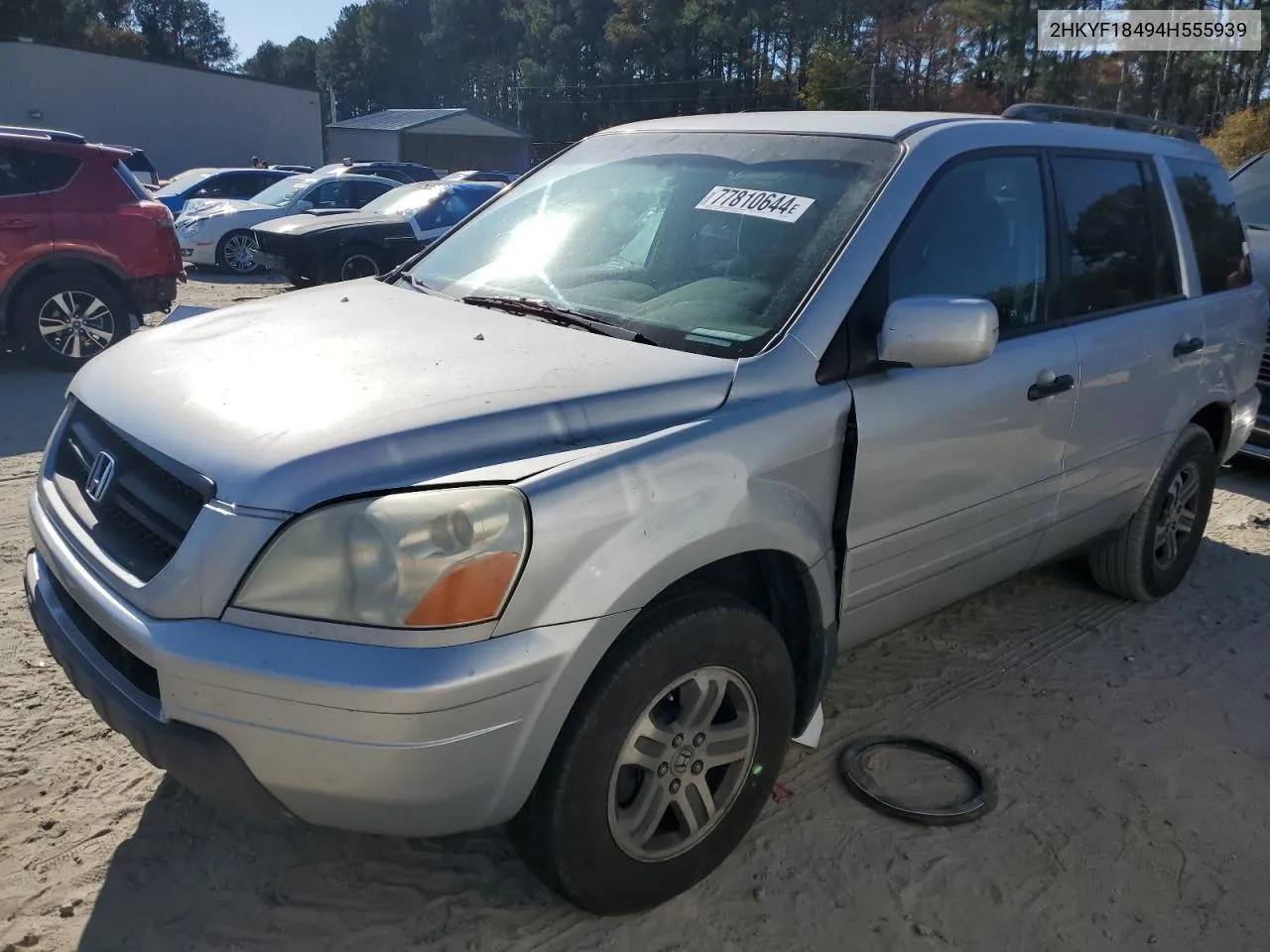 2004 Honda Pilot Ex VIN: 2HKYF18494H555939 Lot: 77810644