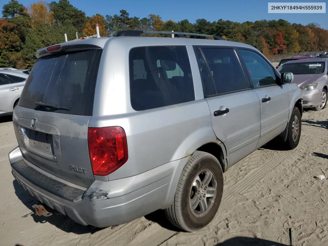 2004 Honda Pilot Ex VIN: 2HKYF18494H555939 Lot: 77810644