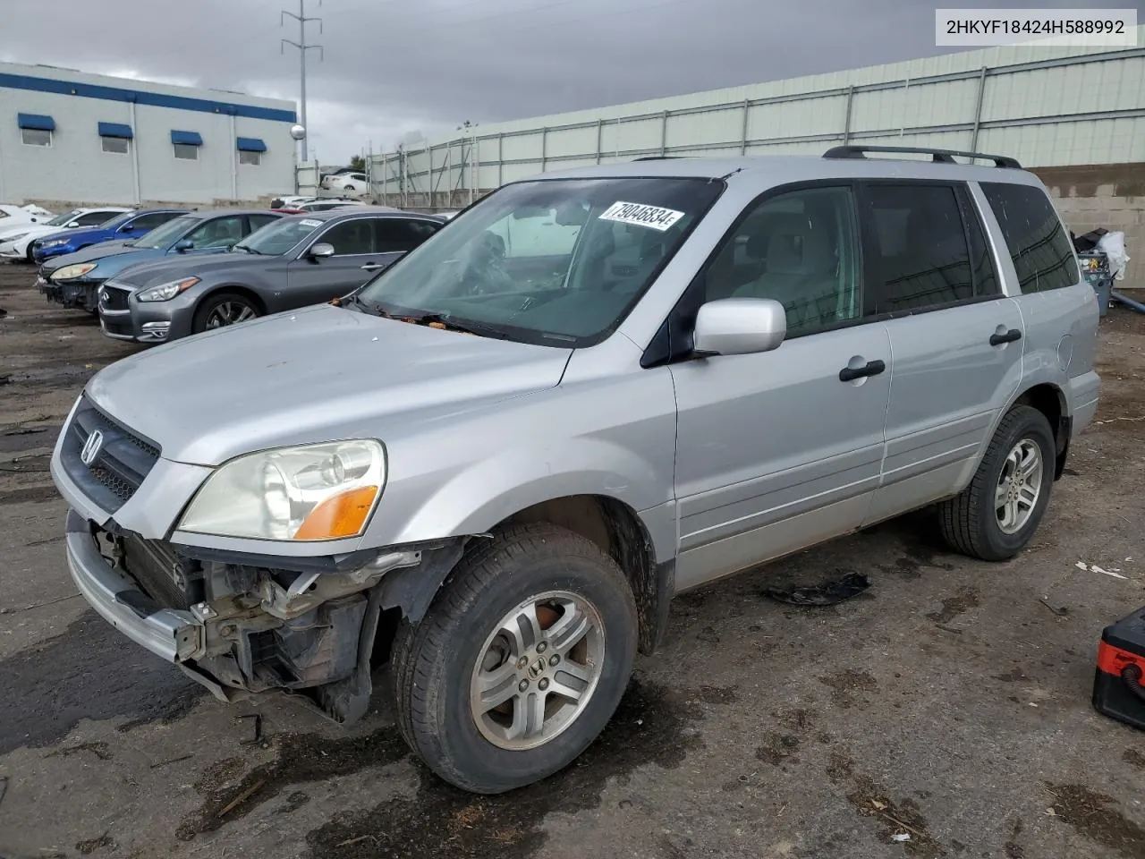 2004 Honda Pilot Ex VIN: 2HKYF18424H588992 Lot: 79046834