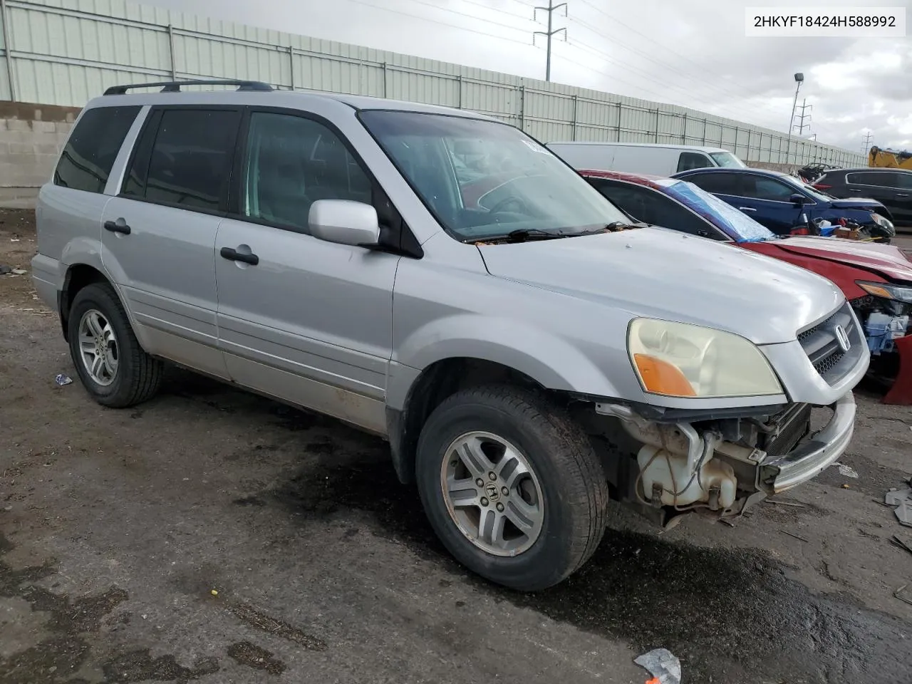 2004 Honda Pilot Ex VIN: 2HKYF18424H588992 Lot: 79046834