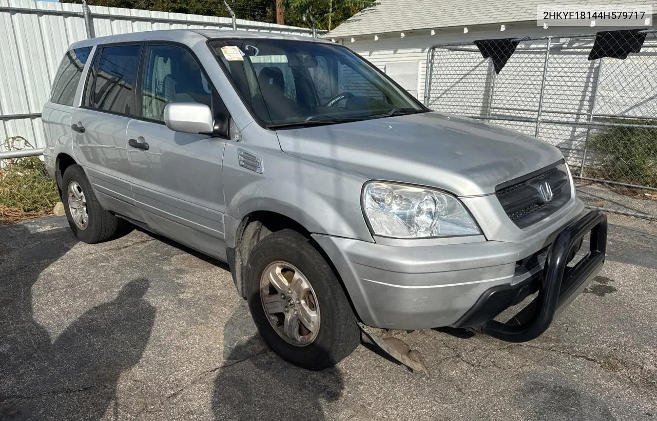 2004 Honda Pilot Lx VIN: 2HKYF18144H579717 Lot: 79723924