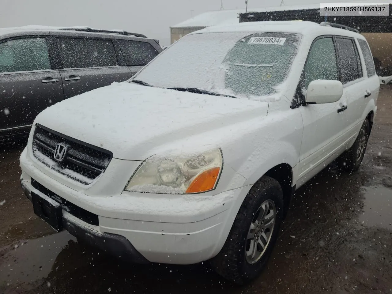 2004 Honda Pilot Exl VIN: 2HKYF18594H569137 Lot: 79870834