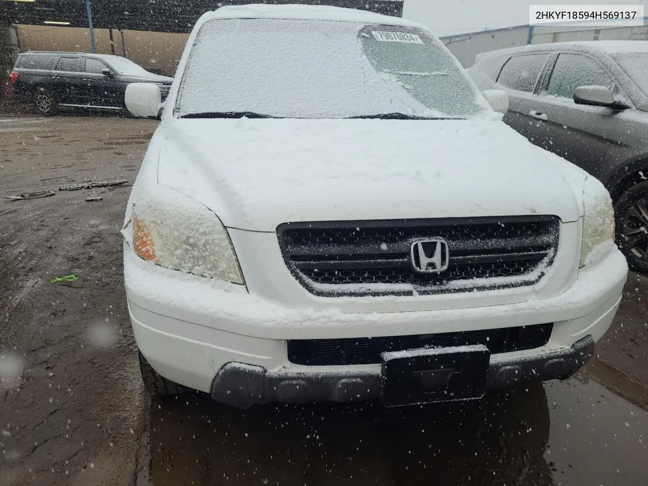 2004 Honda Pilot Exl VIN: 2HKYF18594H569137 Lot: 79870834