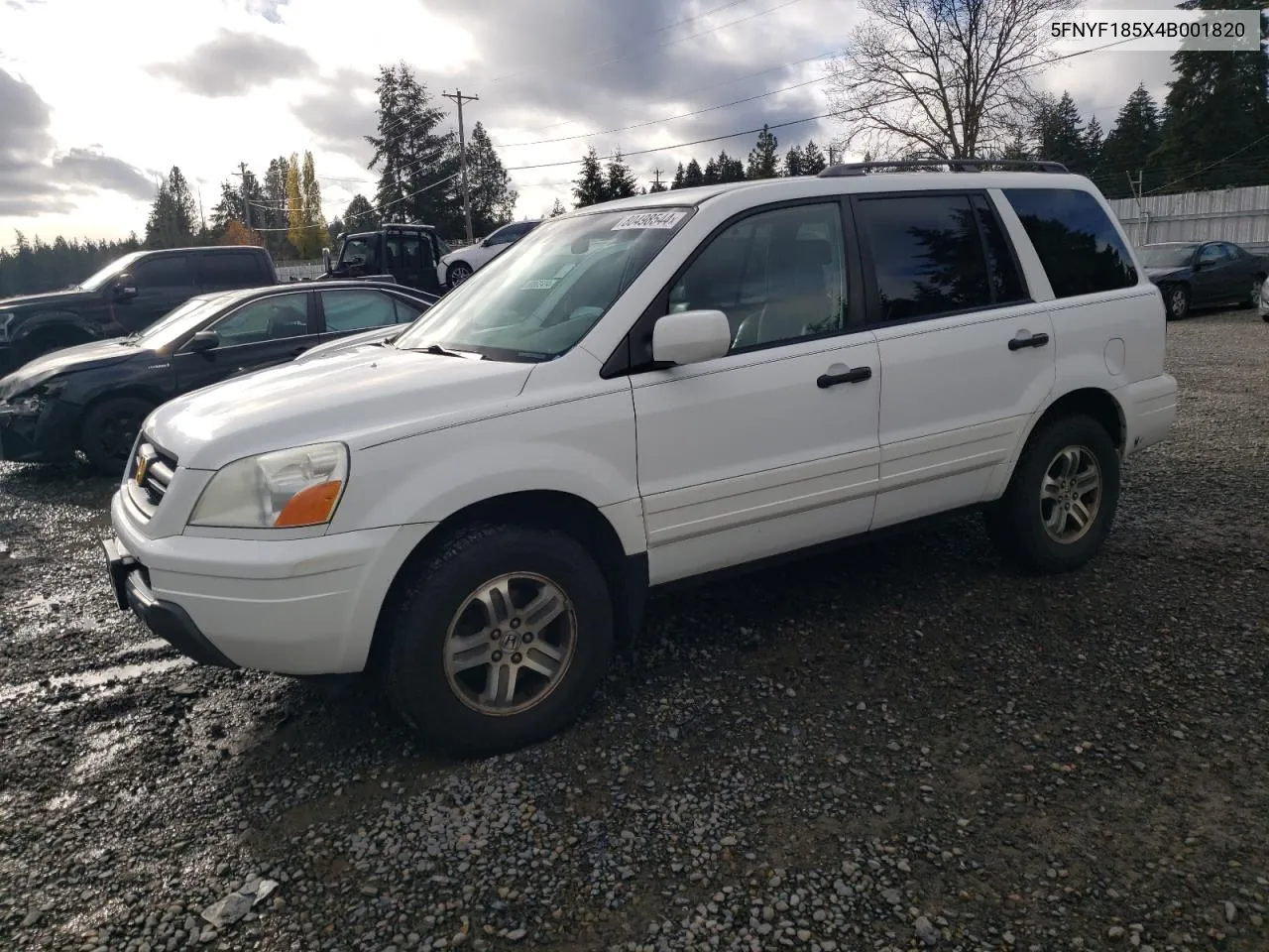 2004 Honda Pilot Exl VIN: 5FNYF185X4B001820 Lot: 80498544