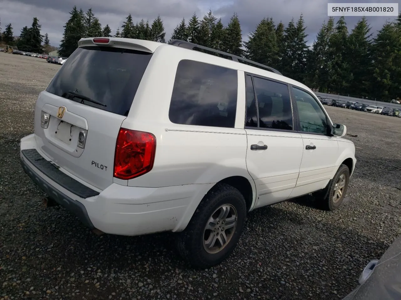 2004 Honda Pilot Exl VIN: 5FNYF185X4B001820 Lot: 80498544