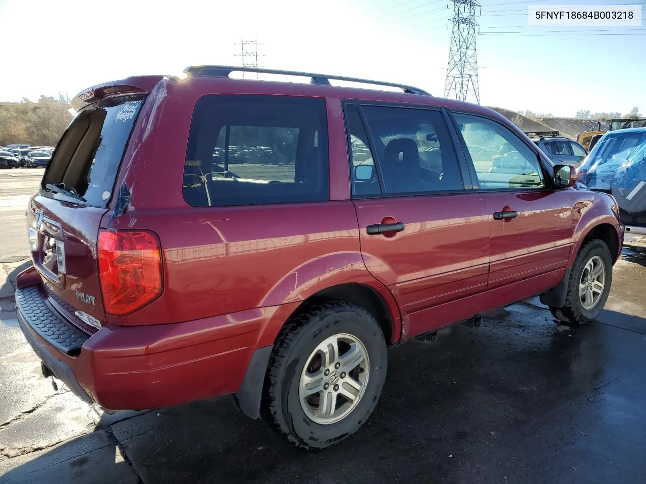 2004 Honda Pilot Exl VIN: 5FNYF18684B003218 Lot: 80924274