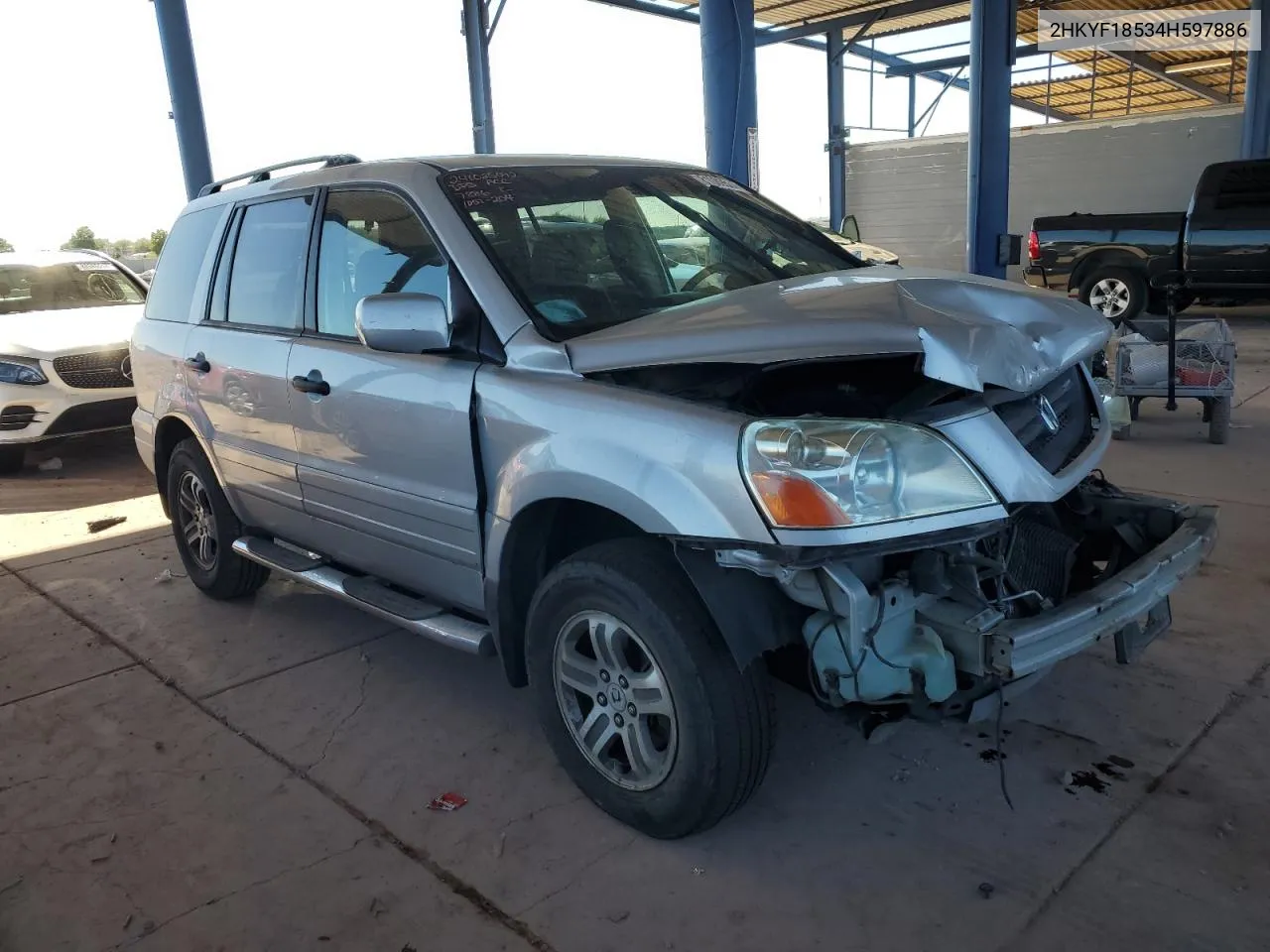 2004 Honda Pilot Exl VIN: 2HKYF18534H597886 Lot: 81089534