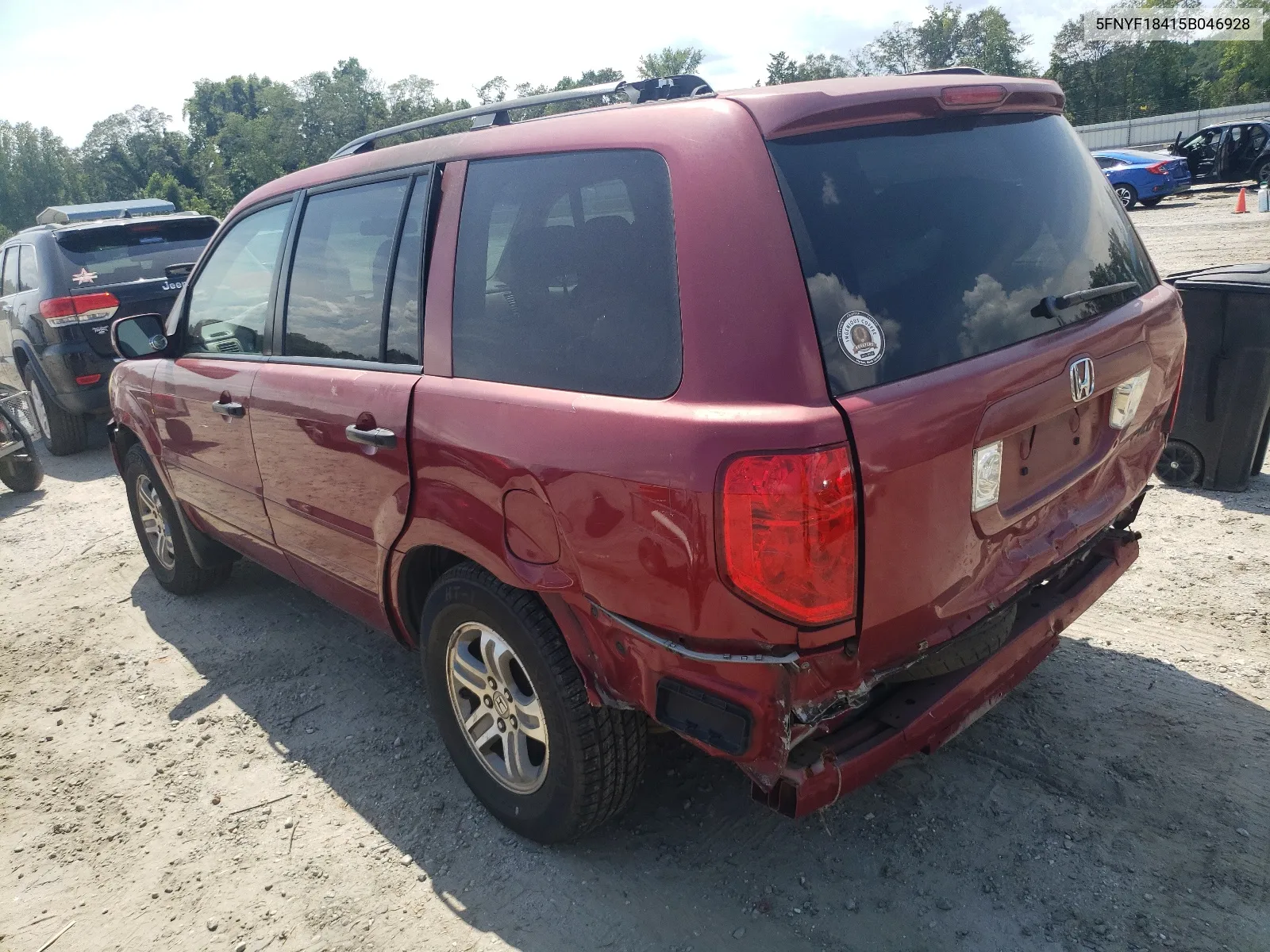 5FNYF18415B046928 2005 Honda Pilot Ex