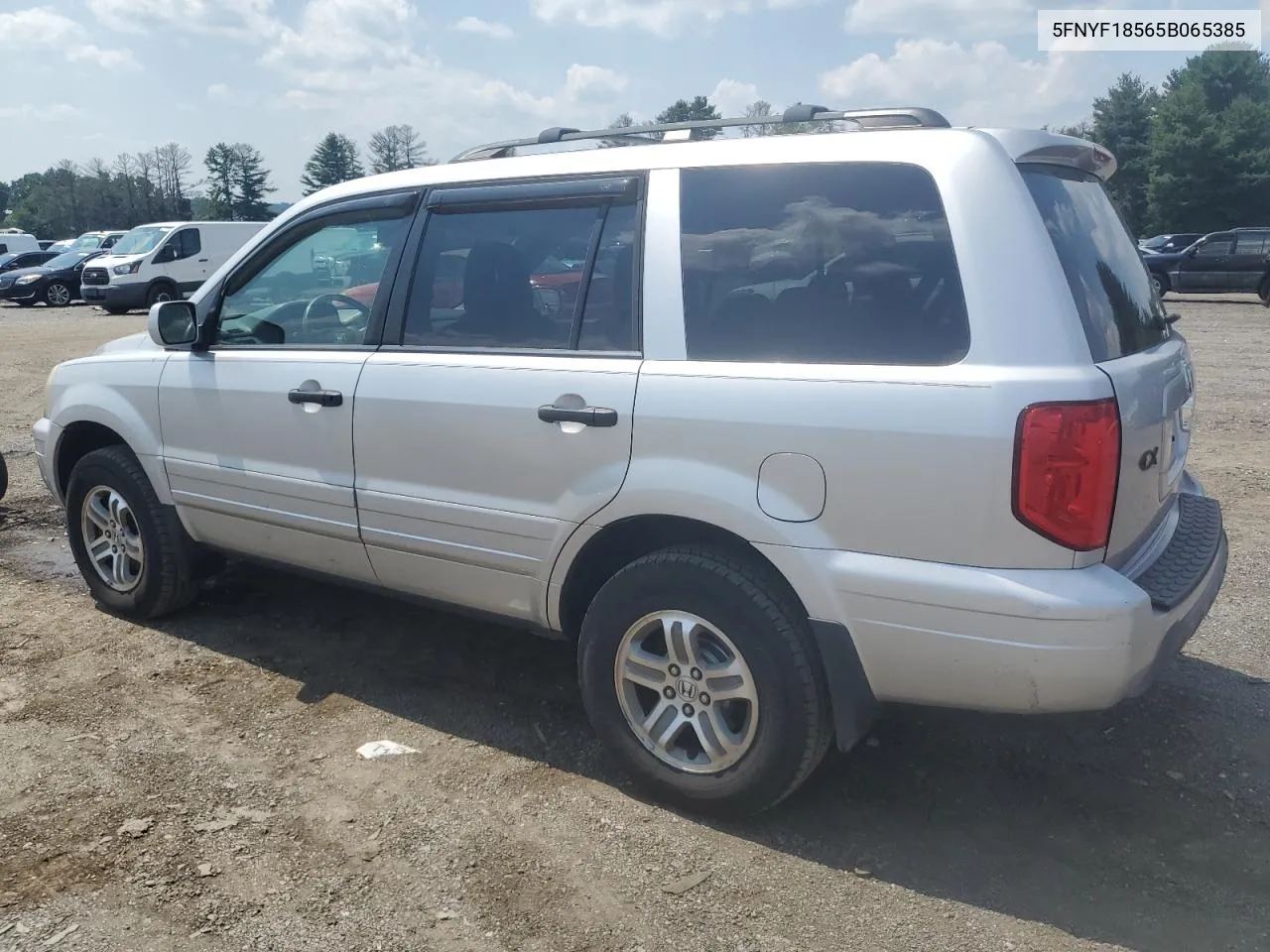 2005 Honda Pilot Exl VIN: 5FNYF18565B065385 Lot: 65639454