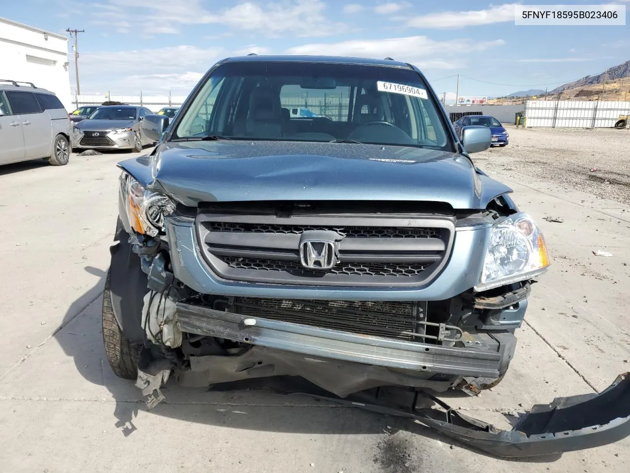 2005 Honda Pilot Exl VIN: 5FNYF18595B023406 Lot: 67196904