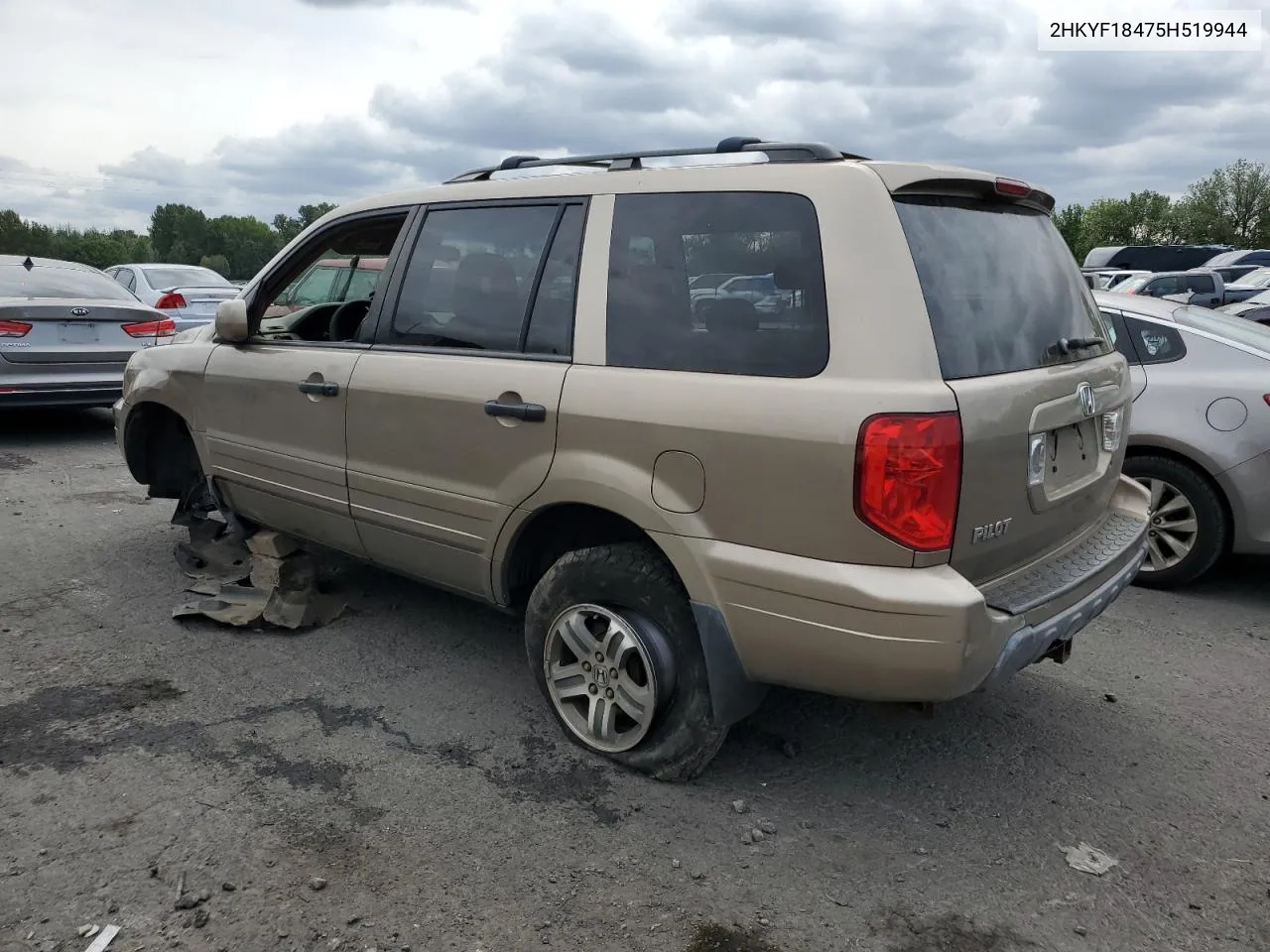 2005 Honda Pilot Ex VIN: 2HKYF18475H519944 Lot: 67315464