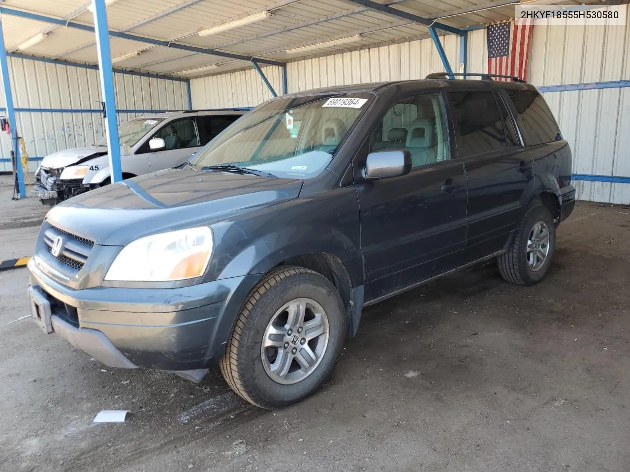 2005 Honda Pilot Exl VIN: 2HKYF18555H530580 Lot: 69019364