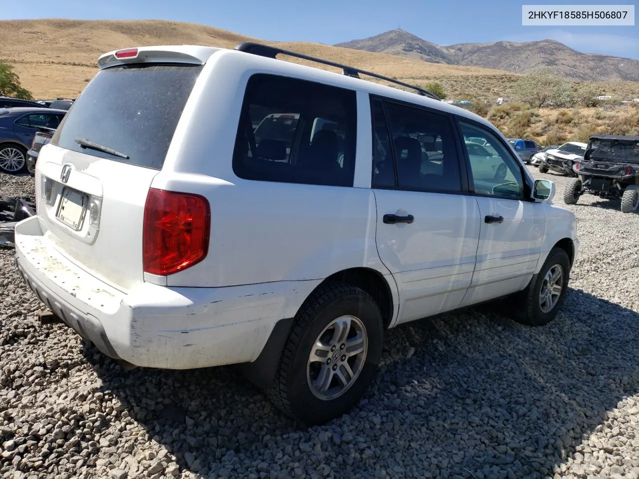 2005 Honda Pilot Exl VIN: 2HKYF18585H506807 Lot: 70511264