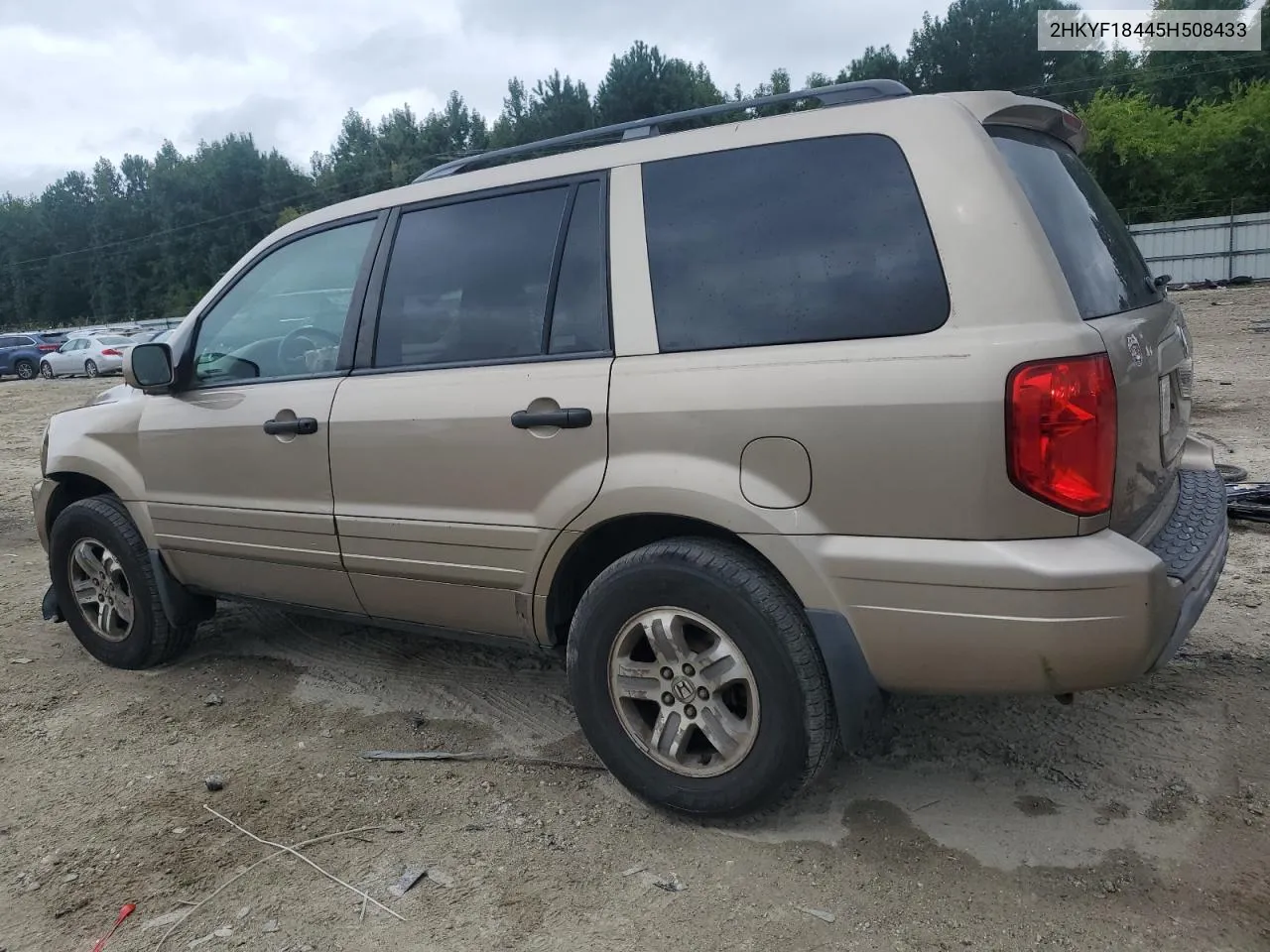 2005 Honda Pilot Ex VIN: 2HKYF18445H508433 Lot: 70582804