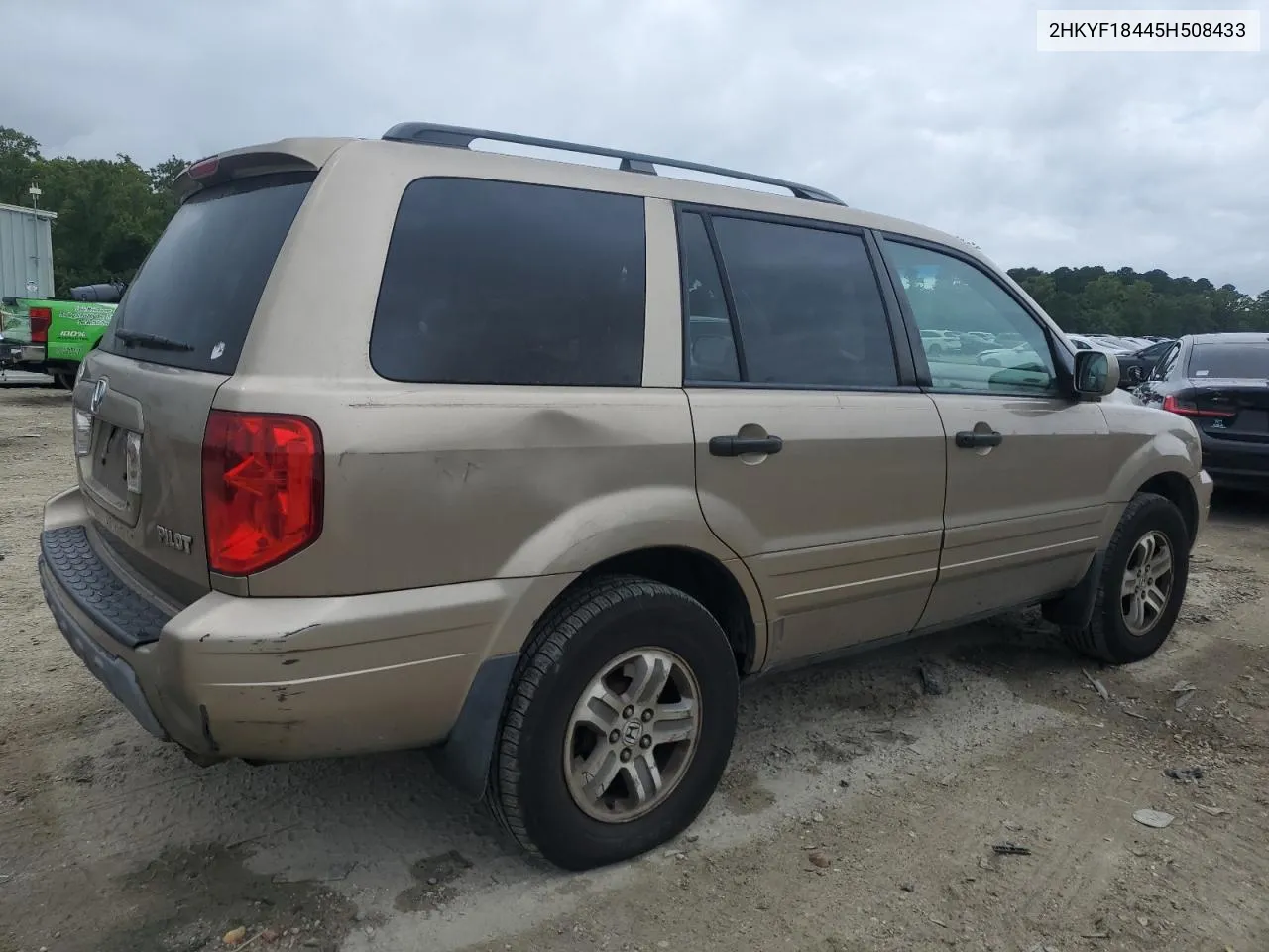 2005 Honda Pilot Ex VIN: 2HKYF18445H508433 Lot: 70582804