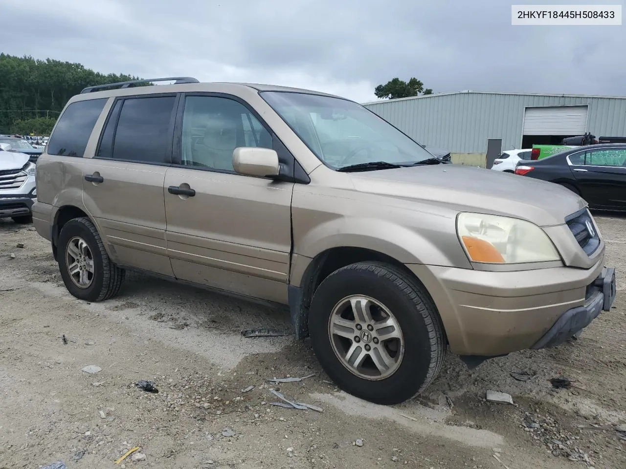 2005 Honda Pilot Ex VIN: 2HKYF18445H508433 Lot: 70582804