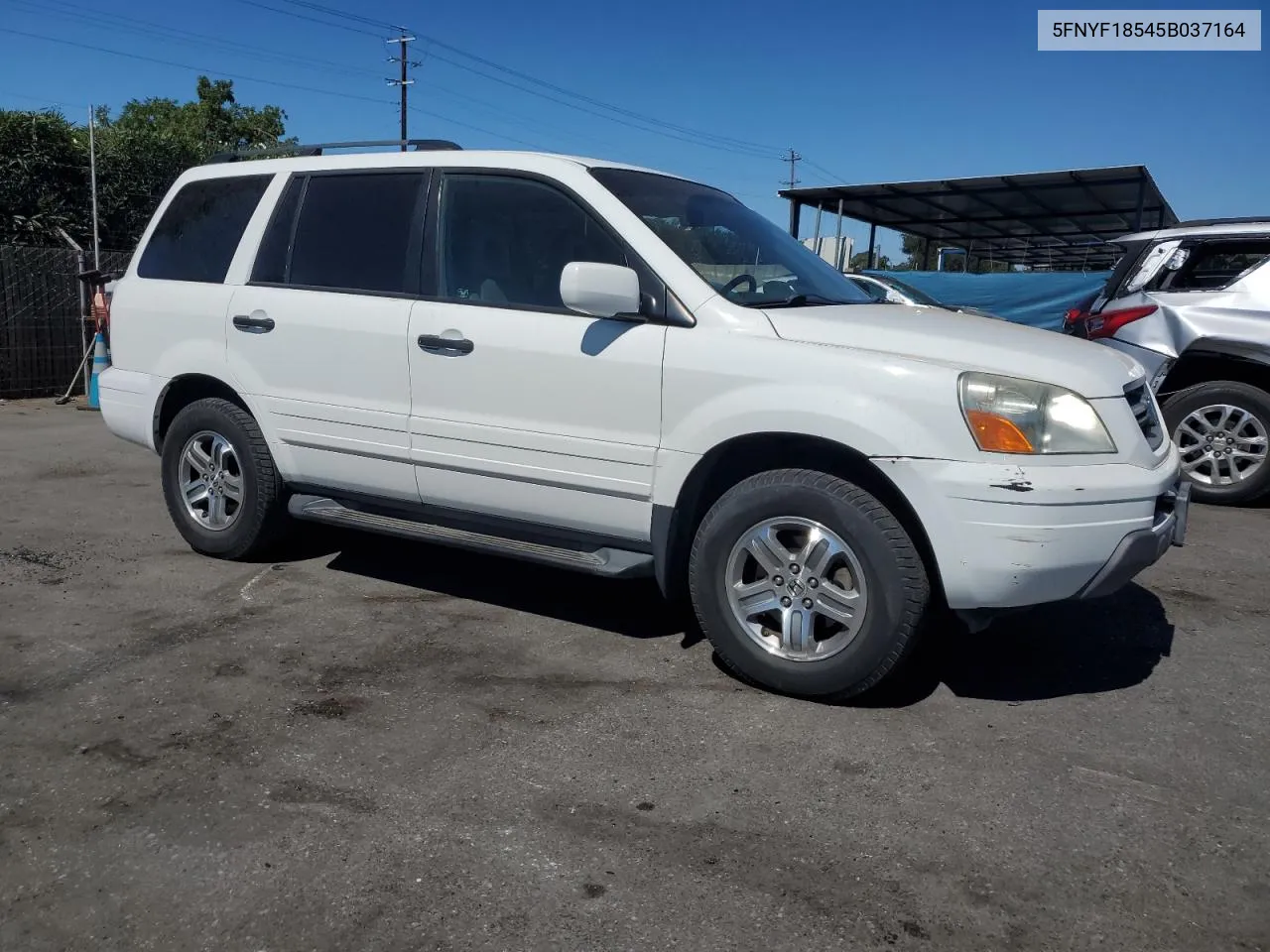 2005 Honda Pilot Exl VIN: 5FNYF18545B037164 Lot: 71222584