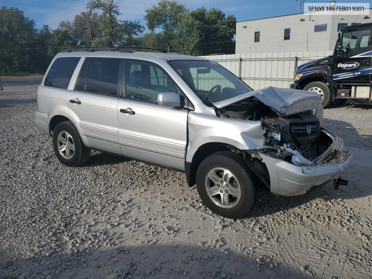 2005 Honda Pilot Exl VIN: 5FNYF18675B019301 Lot: 71728664