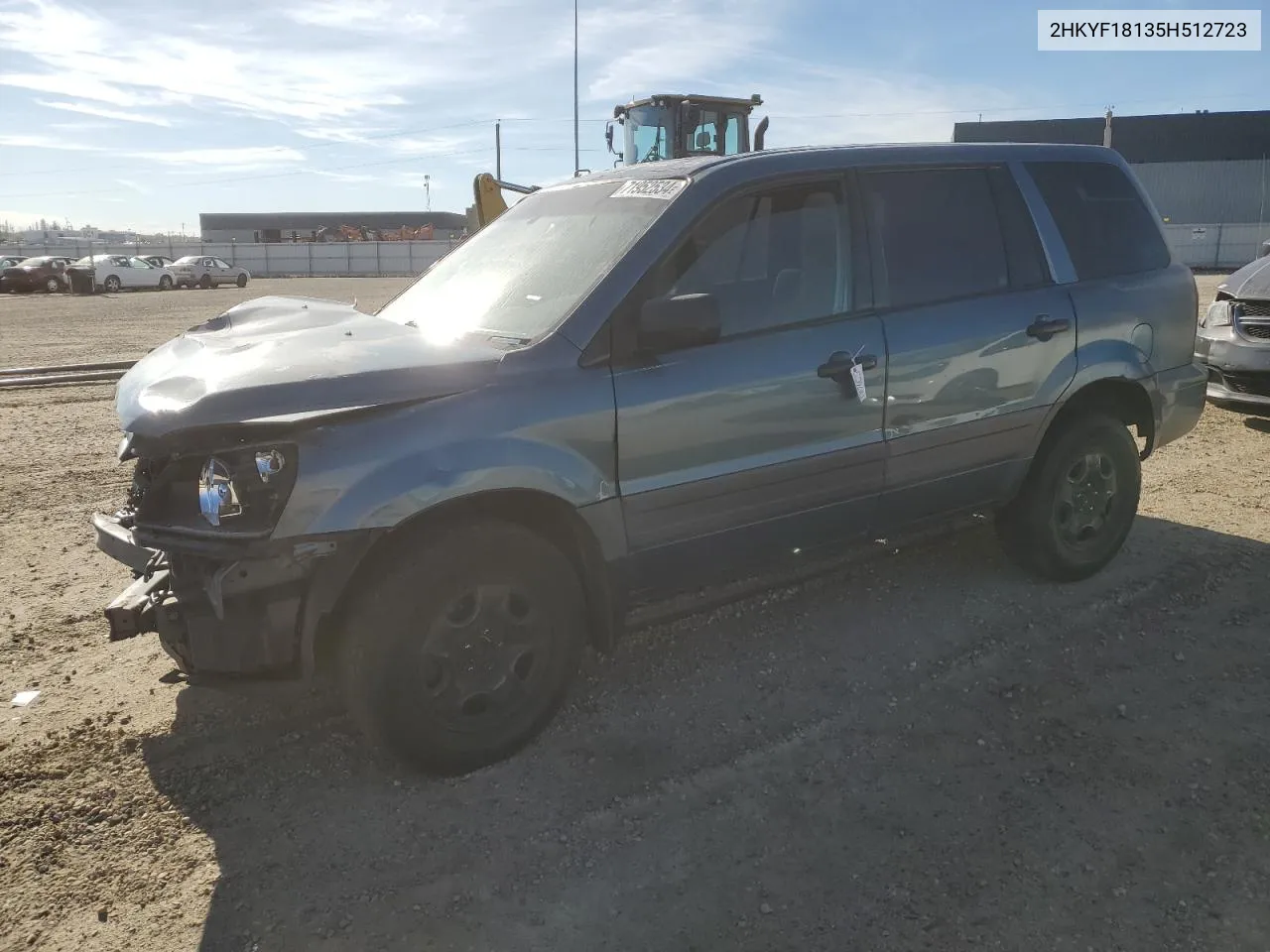 2005 Honda Pilot Lx VIN: 2HKYF18135H512723 Lot: 71952534