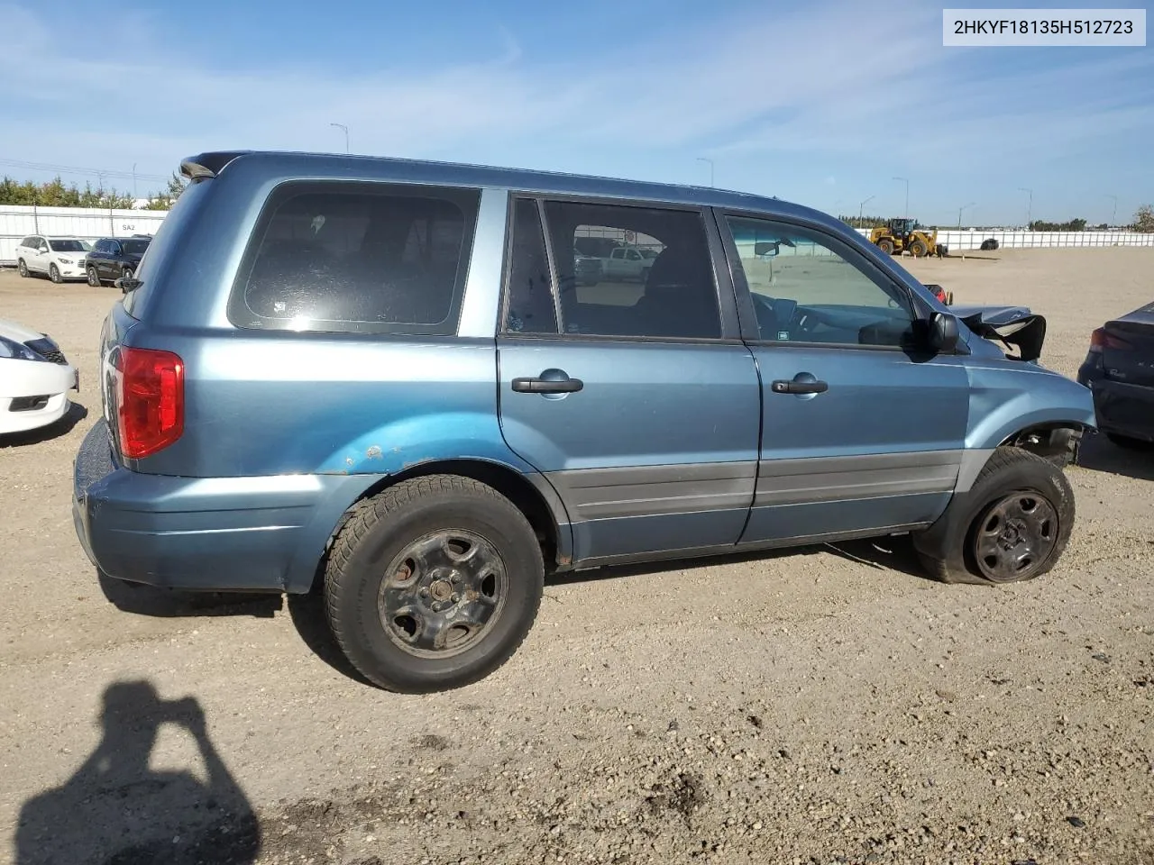 2005 Honda Pilot Lx VIN: 2HKYF18135H512723 Lot: 71952534