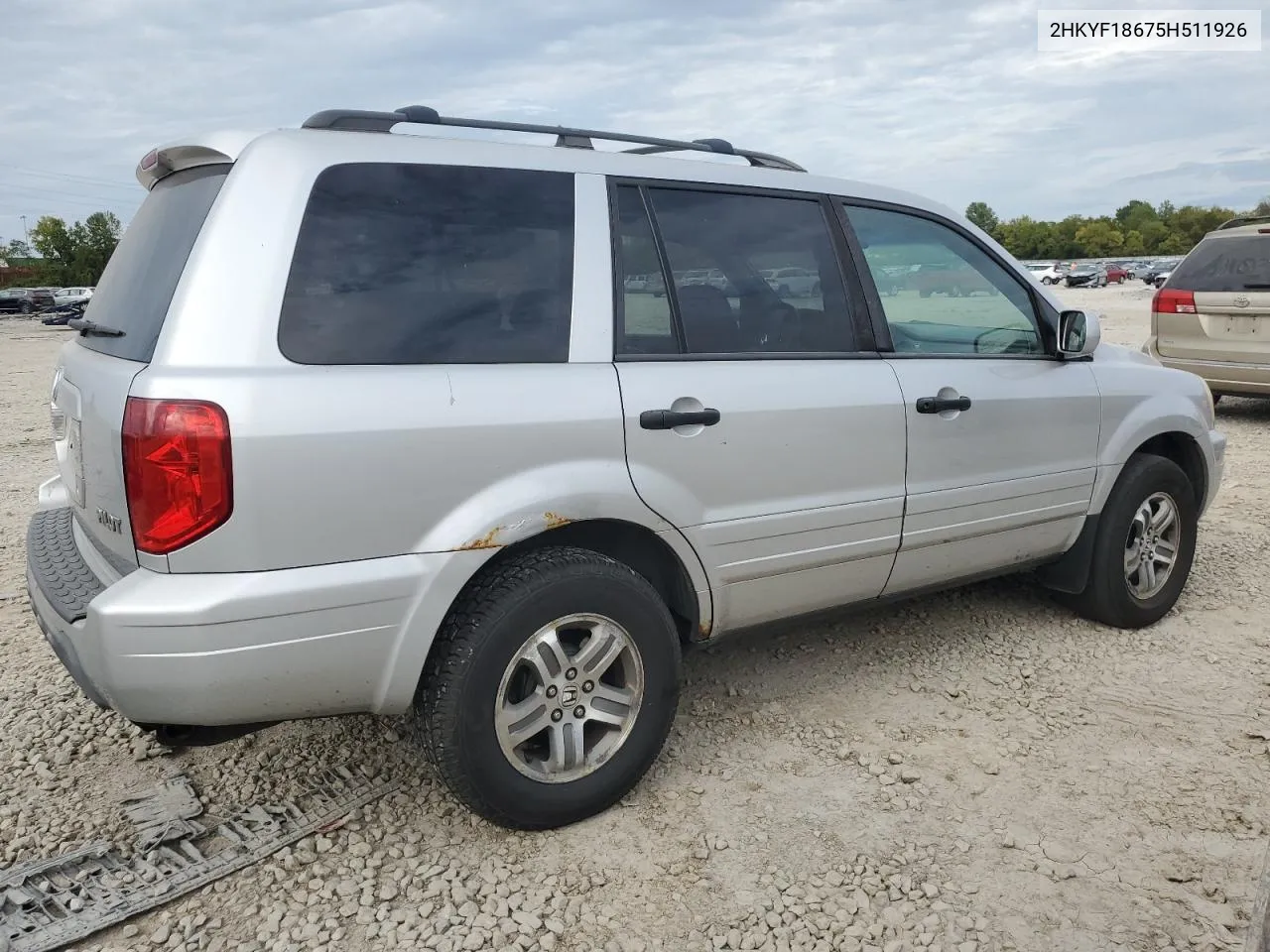 2005 Honda Pilot Exl VIN: 2HKYF18675H511926 Lot: 71955934