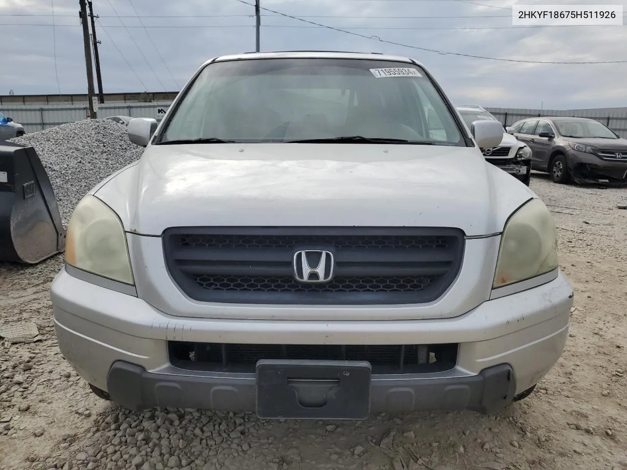 2005 Honda Pilot Exl VIN: 2HKYF18675H511926 Lot: 71955934