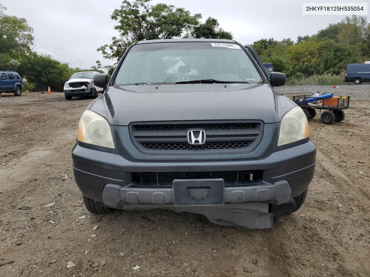 2005 Honda Pilot Lx VIN: 2HKYF18125H535054 Lot: 72717494