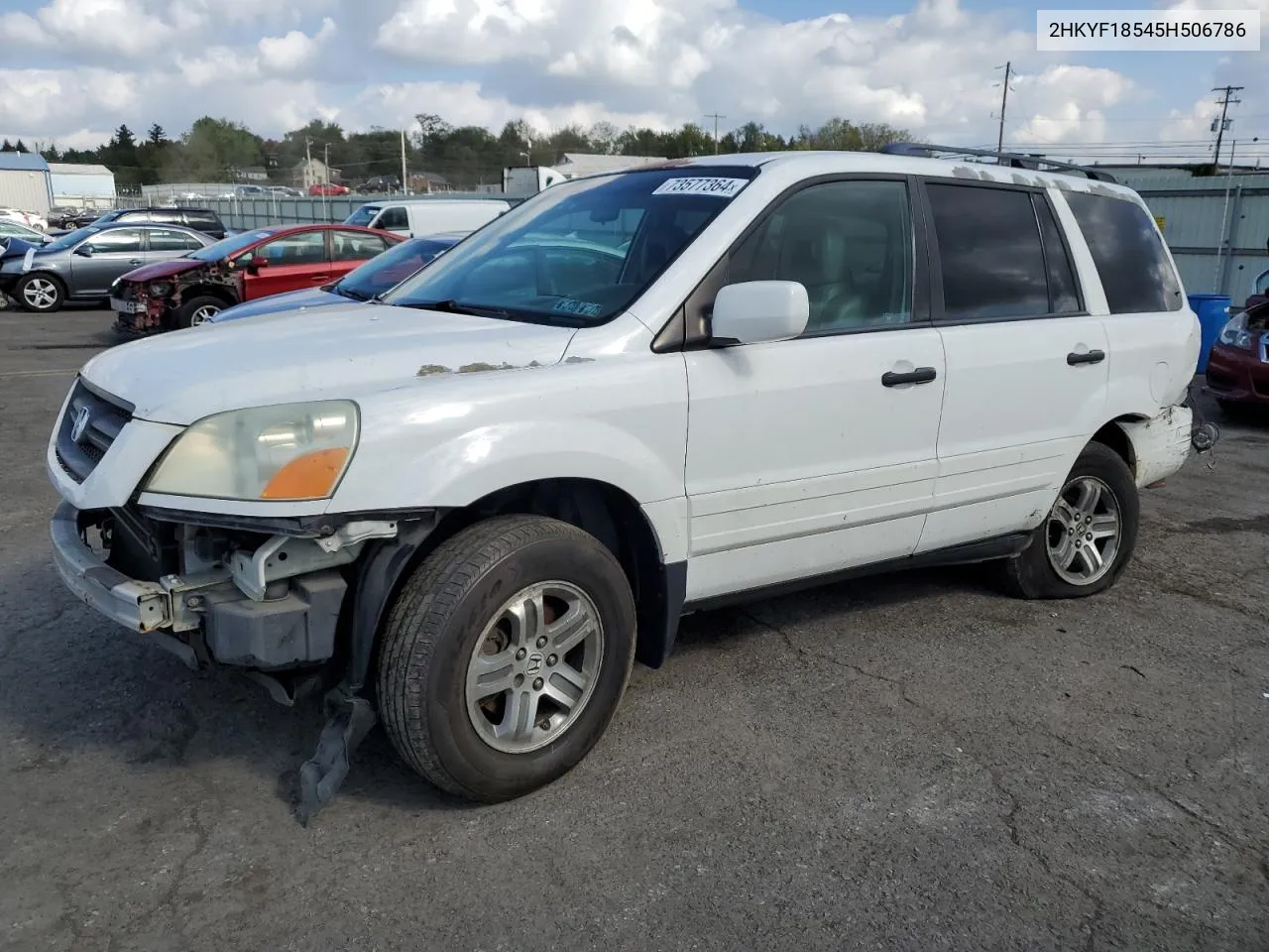 2005 Honda Pilot Exl VIN: 2HKYF18545H506786 Lot: 73577364