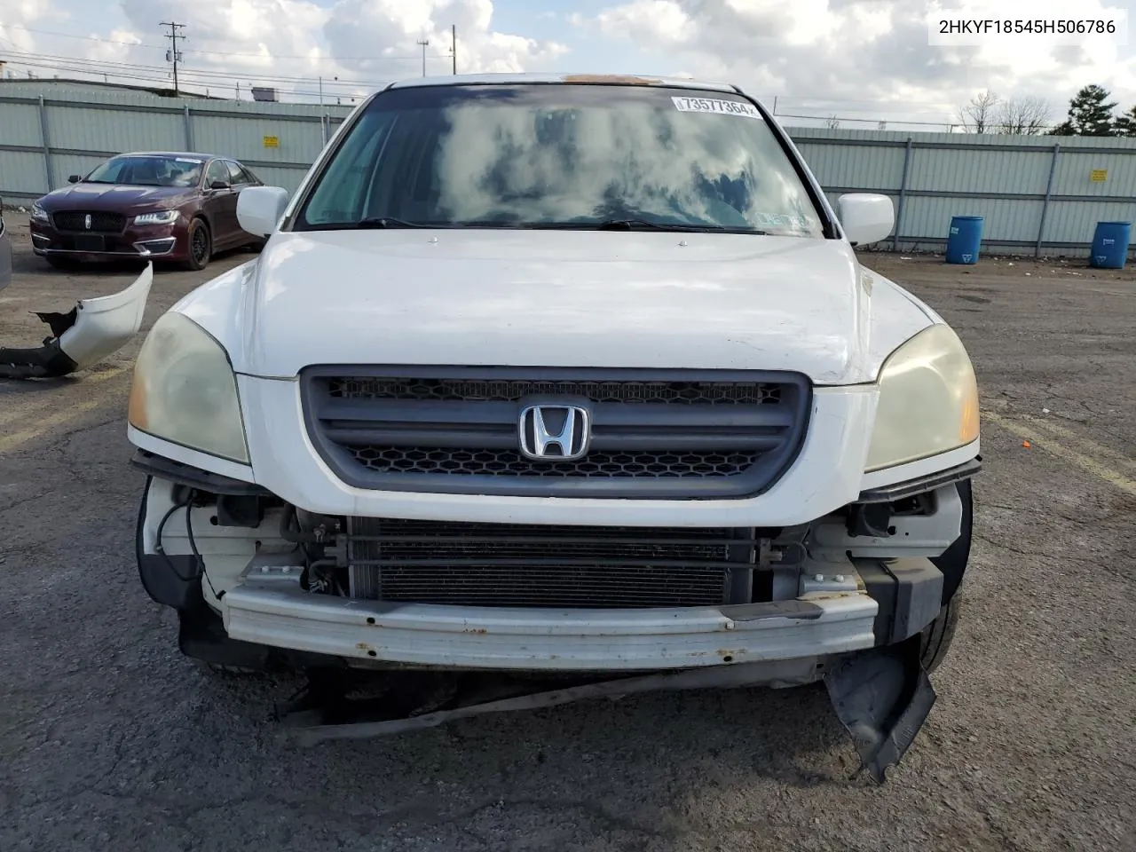 2005 Honda Pilot Exl VIN: 2HKYF18545H506786 Lot: 73577364