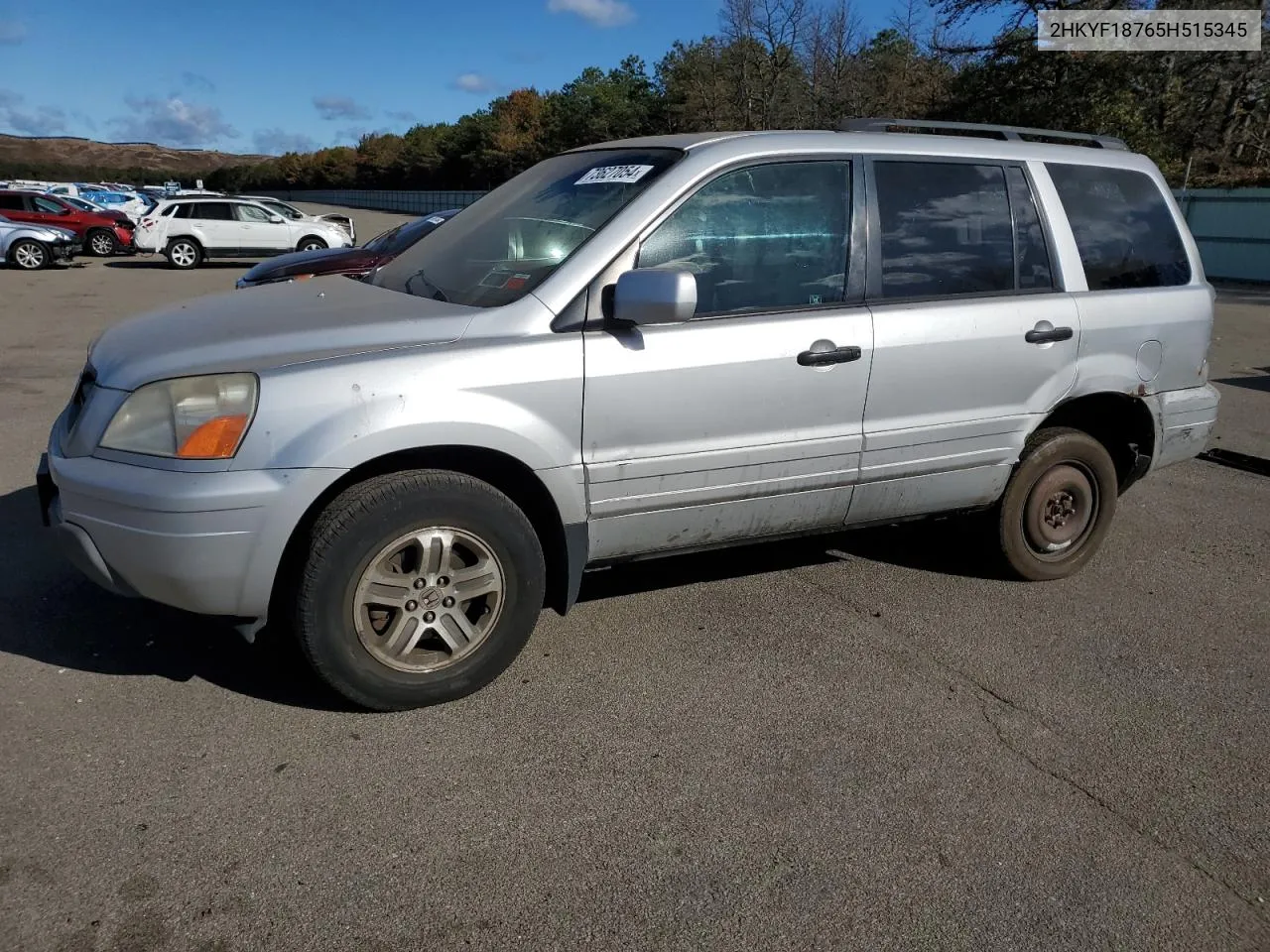 2005 Honda Pilot Exl VIN: 2HKYF18765H515345 Lot: 73627054