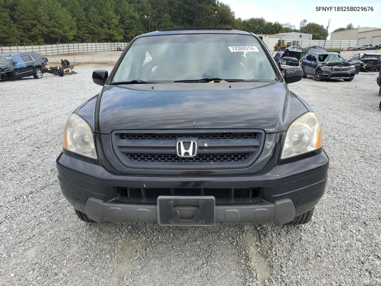 2005 Honda Pilot Exl VIN: 5FNYF18525B029676 Lot: 74369314