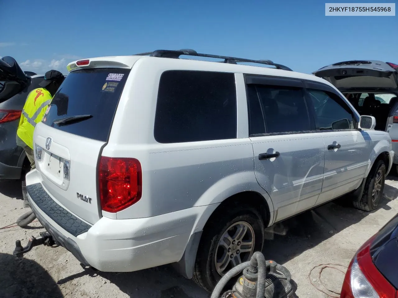 2005 Honda Pilot Exl VIN: 2HKYF18755H545968 Lot: 75321544