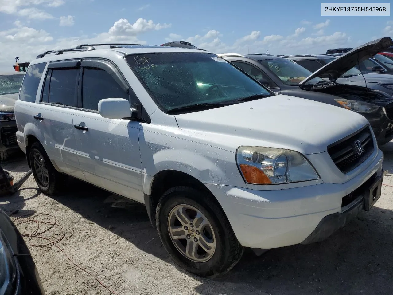 2005 Honda Pilot Exl VIN: 2HKYF18755H545968 Lot: 75321544