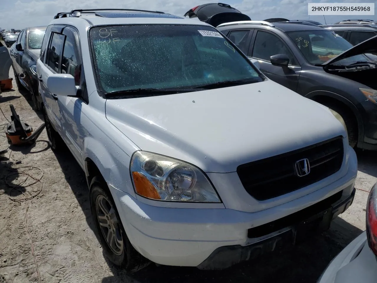 2005 Honda Pilot Exl VIN: 2HKYF18755H545968 Lot: 75321544