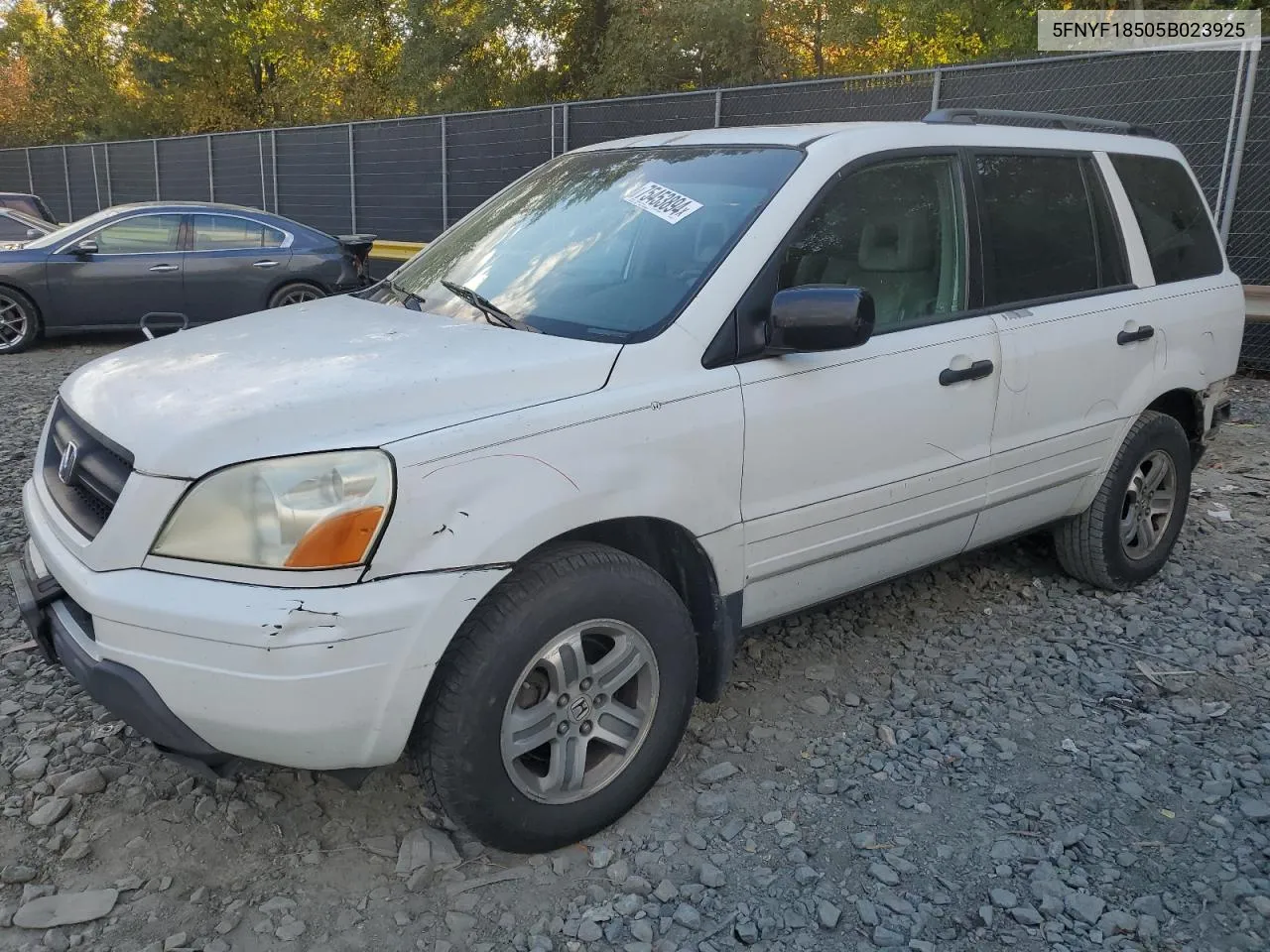 2005 Honda Pilot Exl VIN: 5FNYF18505B023925 Lot: 75453894