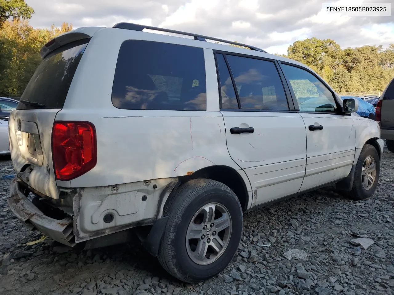 2005 Honda Pilot Exl VIN: 5FNYF18505B023925 Lot: 75453894