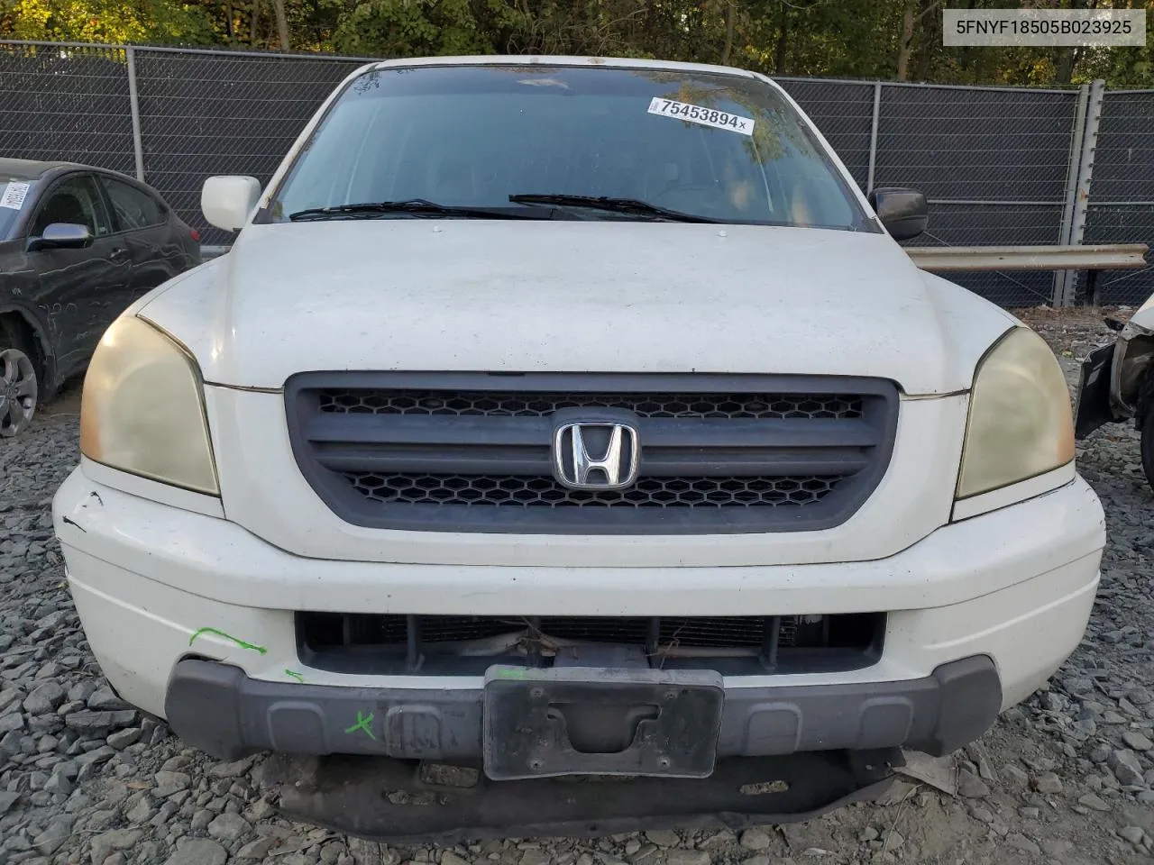 2005 Honda Pilot Exl VIN: 5FNYF18505B023925 Lot: 75453894