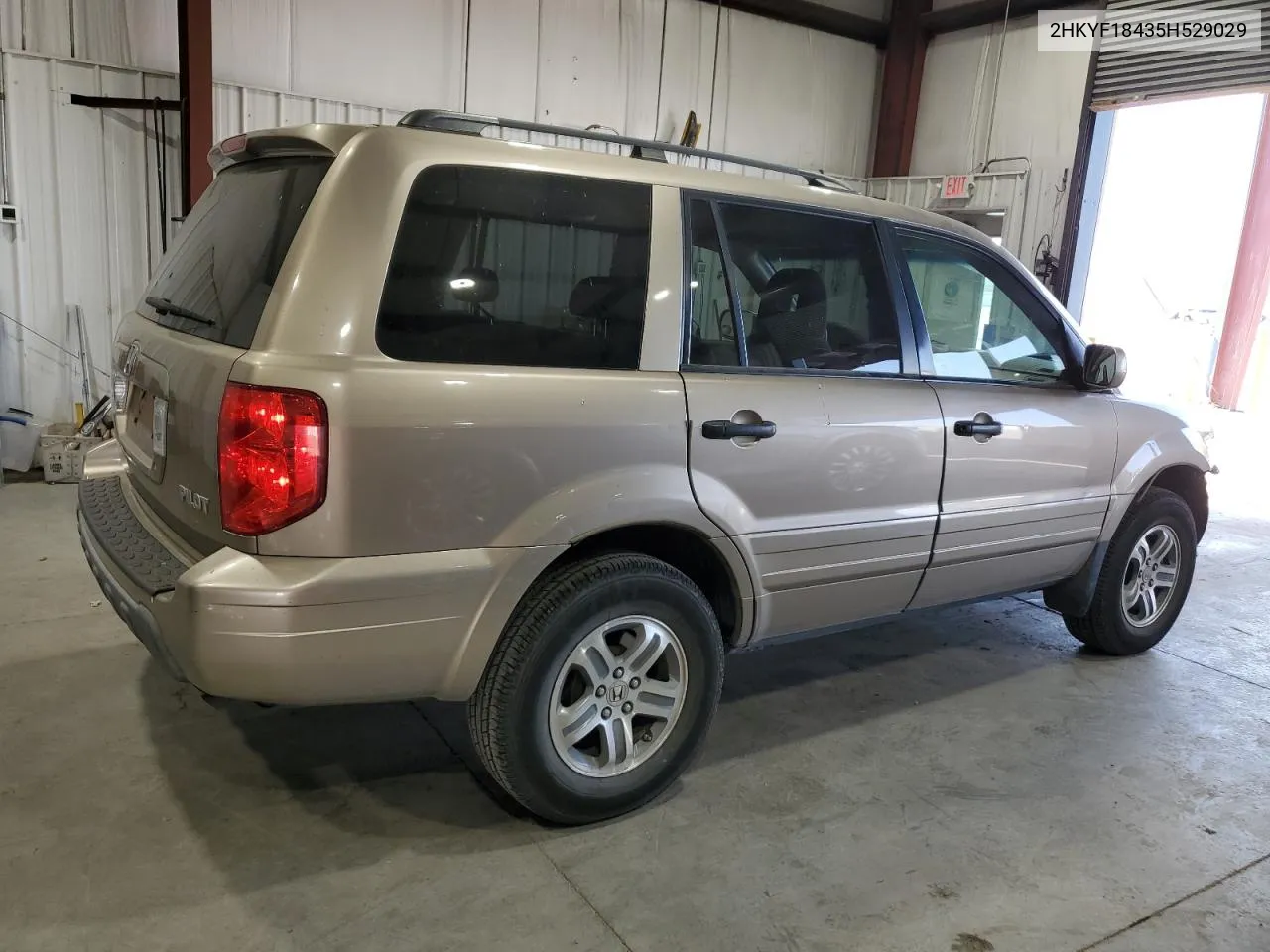 2005 Honda Pilot Ex VIN: 2HKYF18435H529029 Lot: 75840104