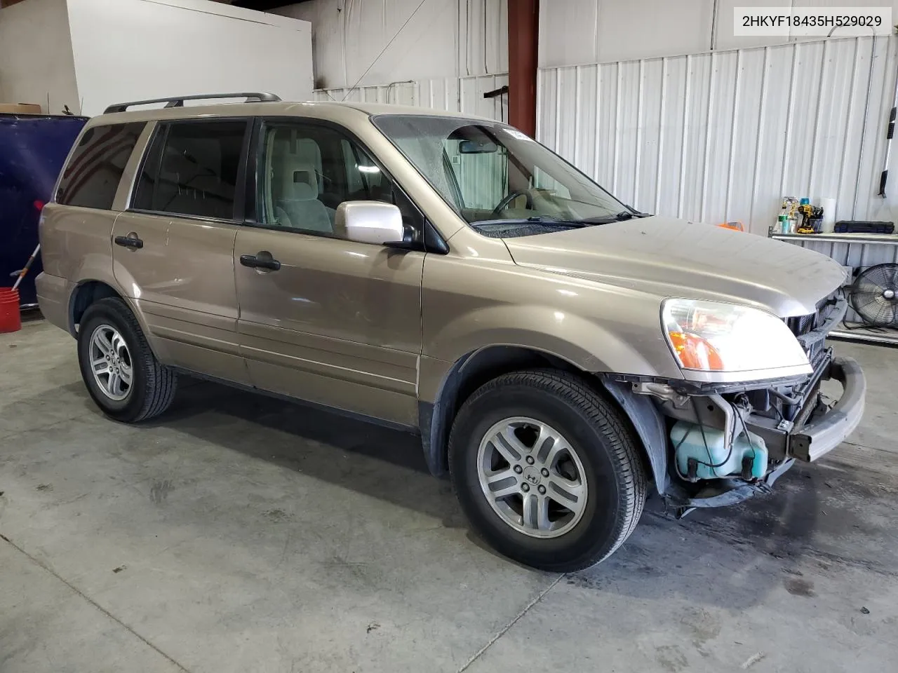 2005 Honda Pilot Ex VIN: 2HKYF18435H529029 Lot: 75840104