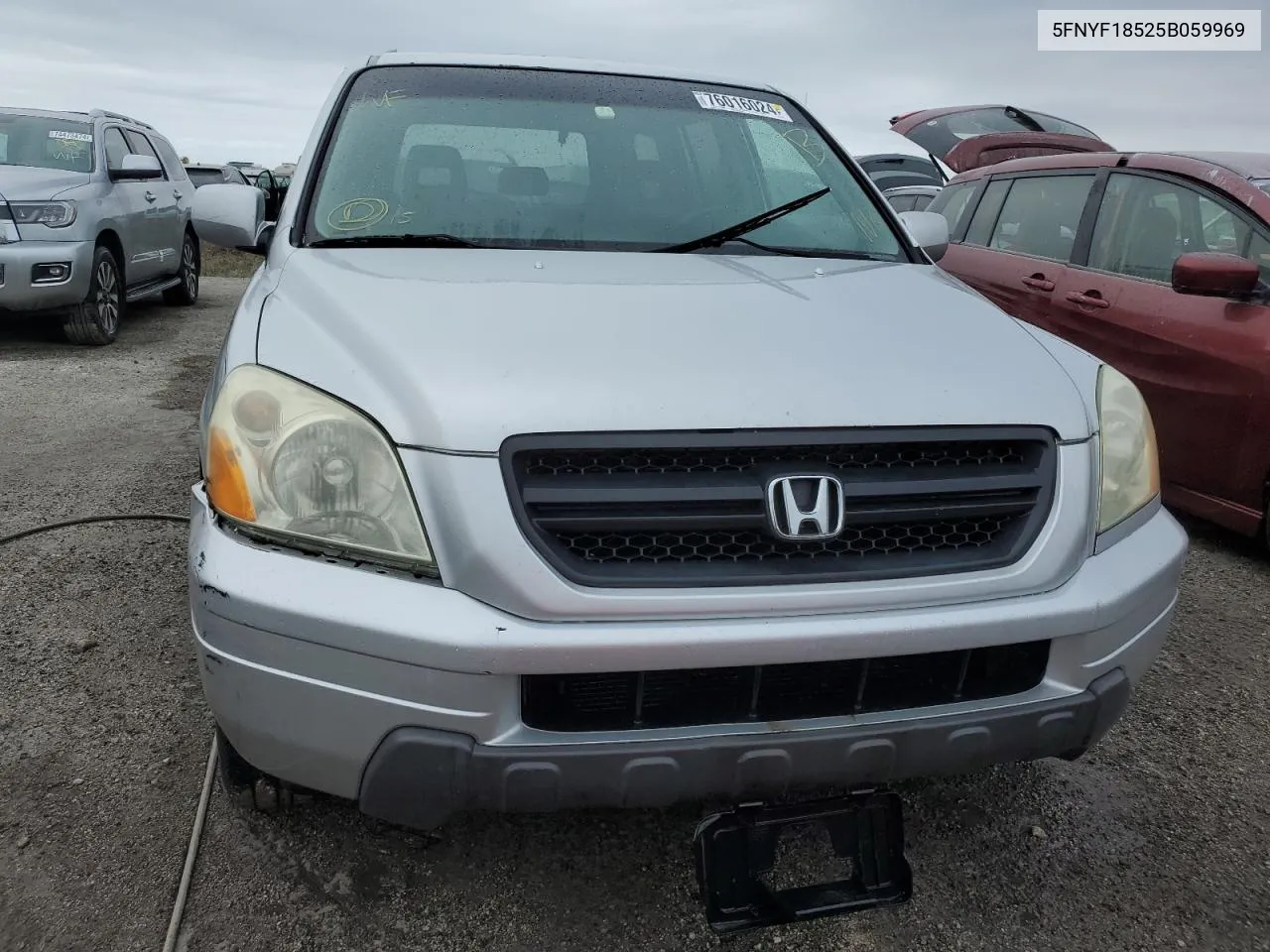 2005 Honda Pilot Exl VIN: 5FNYF18525B059969 Lot: 76016024