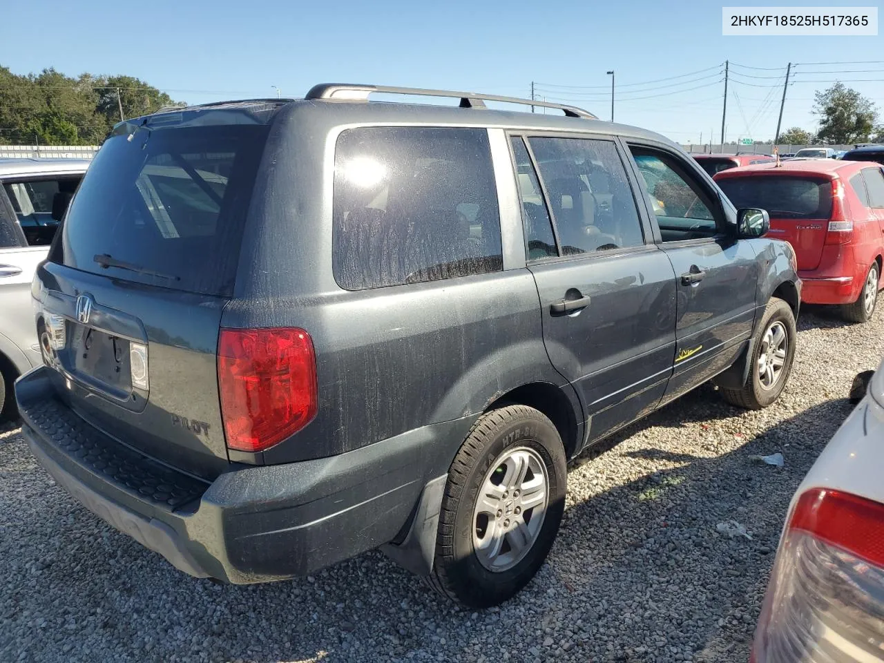 2005 Honda Pilot Exl VIN: 2HKYF18525H517365 Lot: 76465844